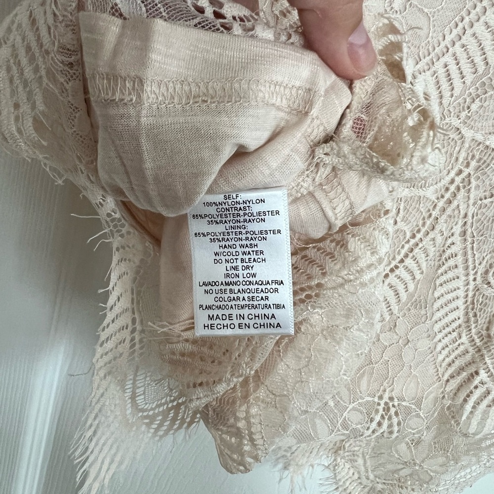Listicle Tan Asymmetrical Embellished Blouse - Picture 4 of 5